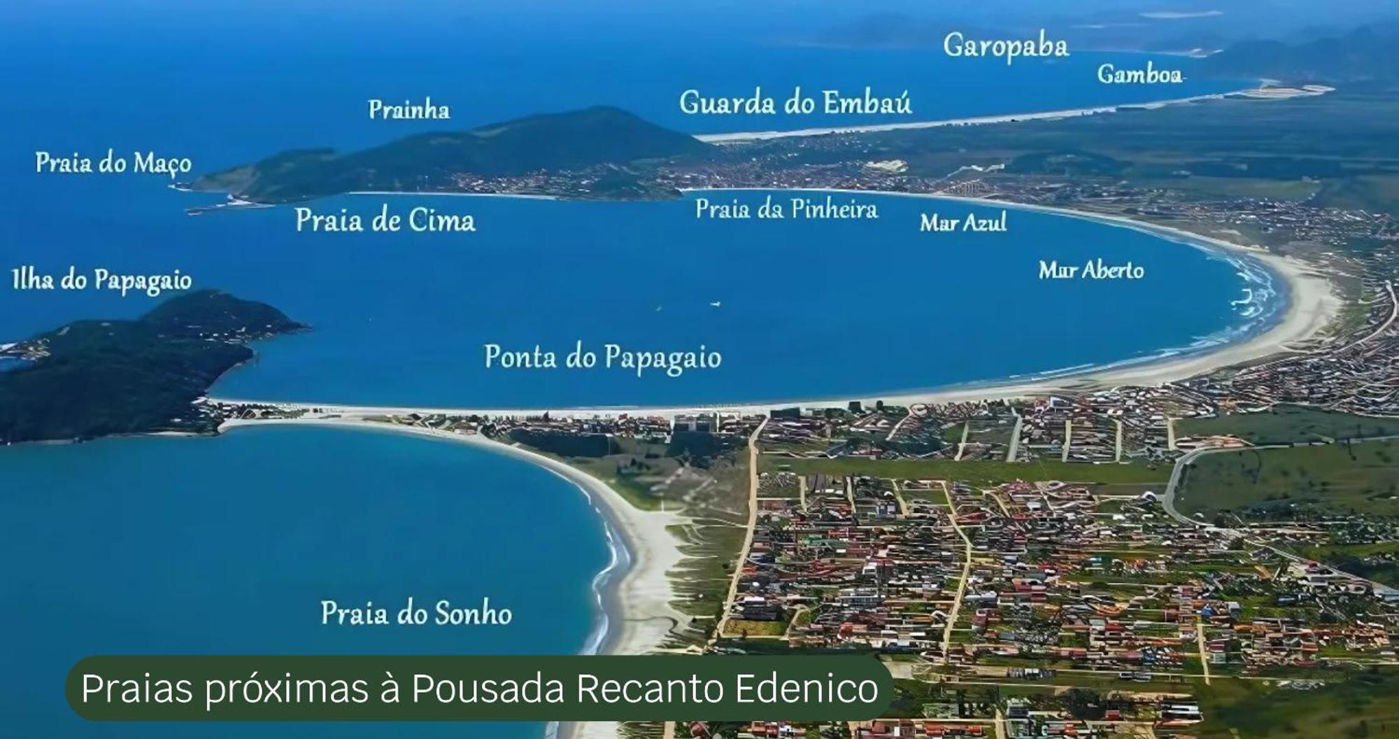Pousada Recanto Edenico - A Beira Mar Da Praia Ponta Do Papagaio, Palhoca Sc Zewnętrze zdjęcie